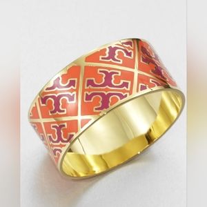 Tory Burch enamel T pattern bracelet